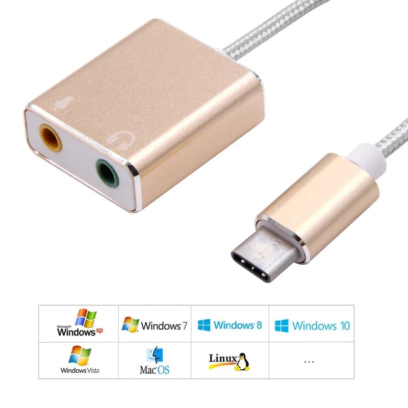 Adaptateur Carte Son Externe USB-C vers Jack 3,5 mm avec Son Surround 7.1 - Image 4