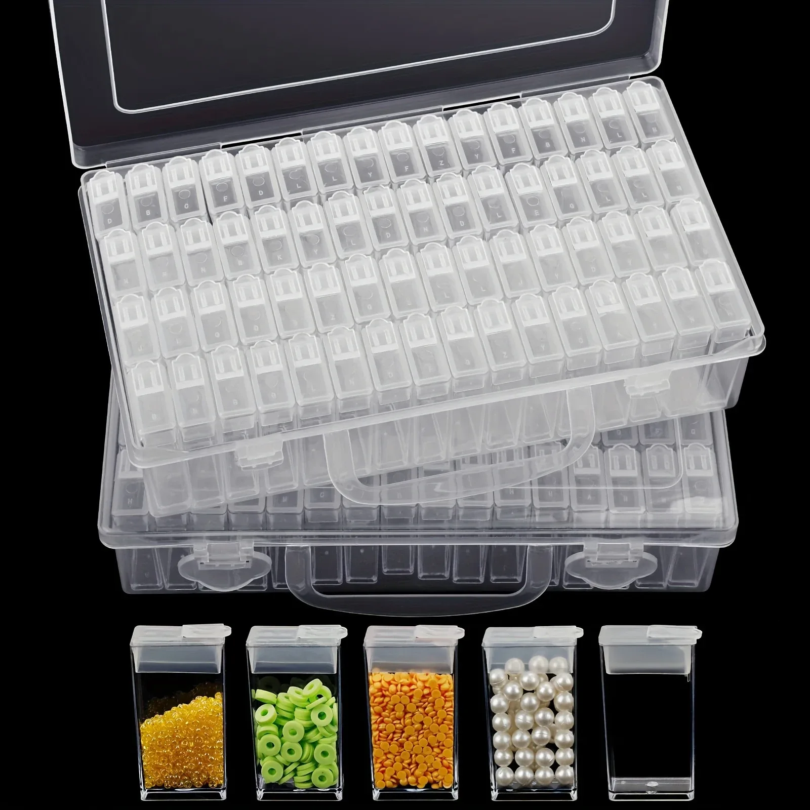 Boîte de rangement à compartiments pour peinture diamant et accessoires de bijoux