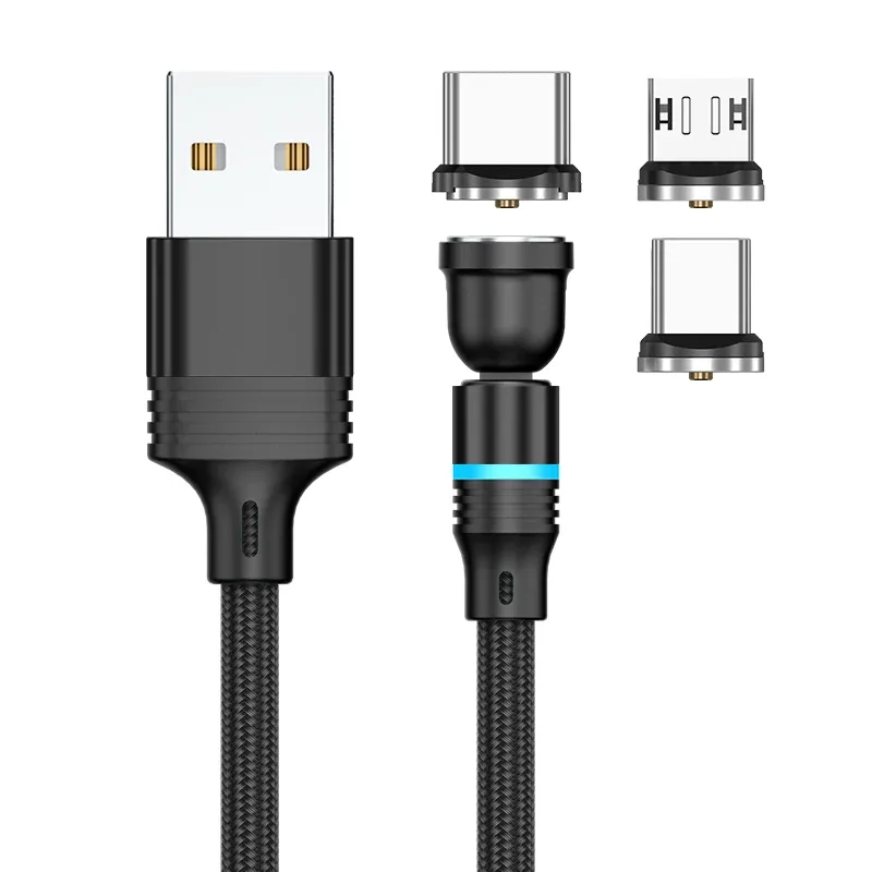 Câble de charge magnétique rotatif à 540° 3-en-1 slide 7