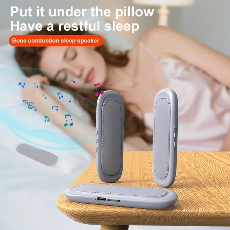 Haut-parleur Bluetooth à conduction osseuse sous l'oreiller avec lecteur MP3 et arrêt automatique - Image 4