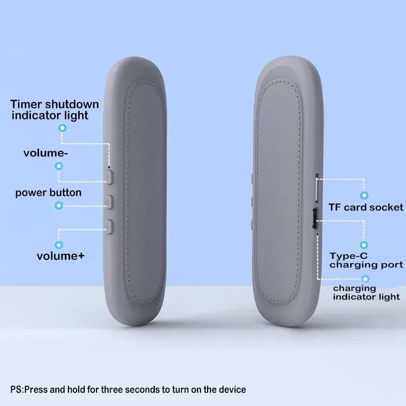 Haut-parleur Bluetooth à conduction osseuse sous l'oreiller avec lecteur MP3 et arrêt automatique - Image 5
