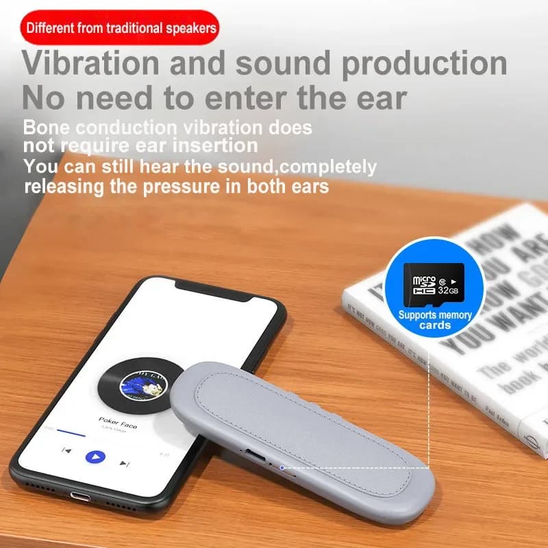 Haut-parleur Bluetooth à conduction osseuse sous l'oreiller avec lecteur MP3 et arrêt automatique - Image 2