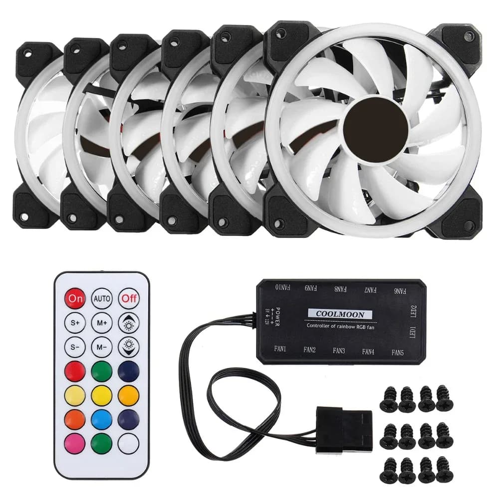 Ventilateur de boîtier PC RGB 120 mm silencieux avec télécommande IR - Image 5