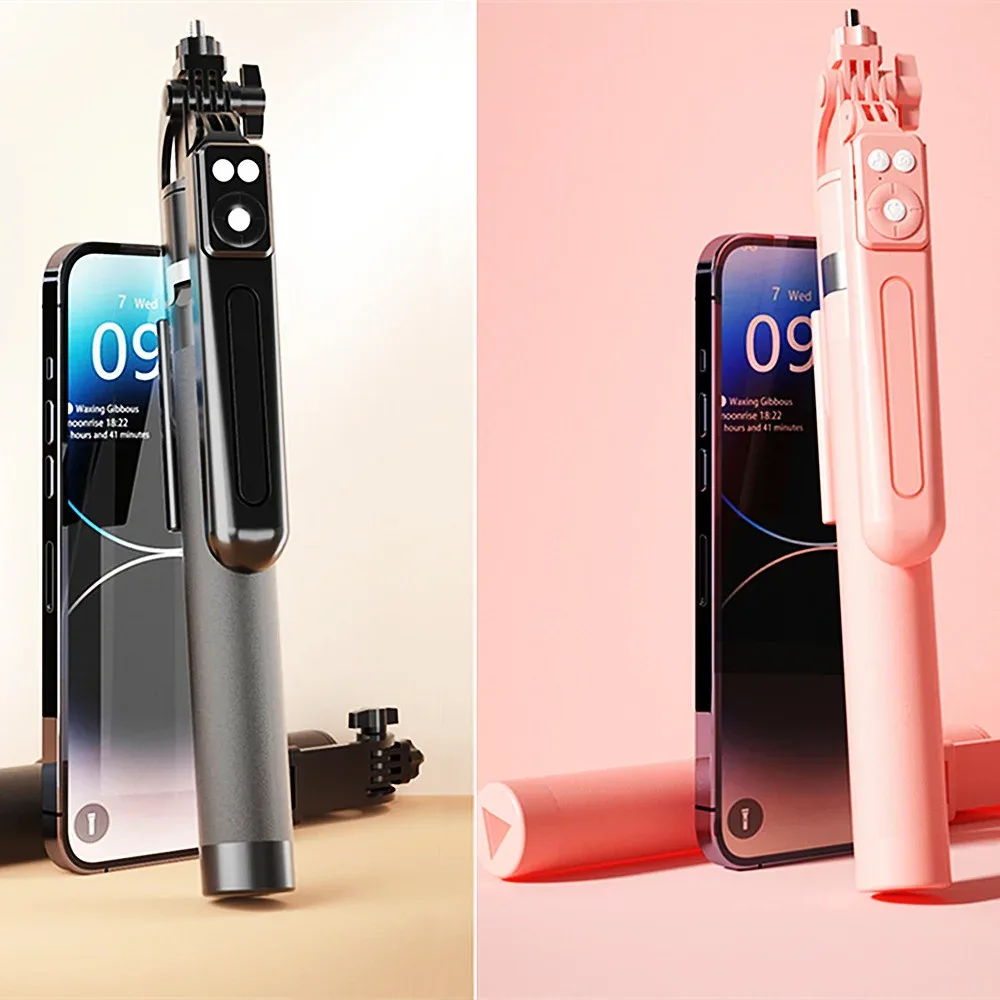 Trépied et perche à selfie Bluetooth avec télécommande pour smartphone et appareil photo - Image 5