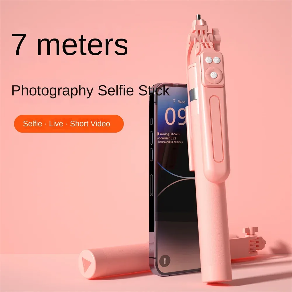 Trépied et perche à selfie Bluetooth avec télécommande pour smartphone et appareil photo - Image 3