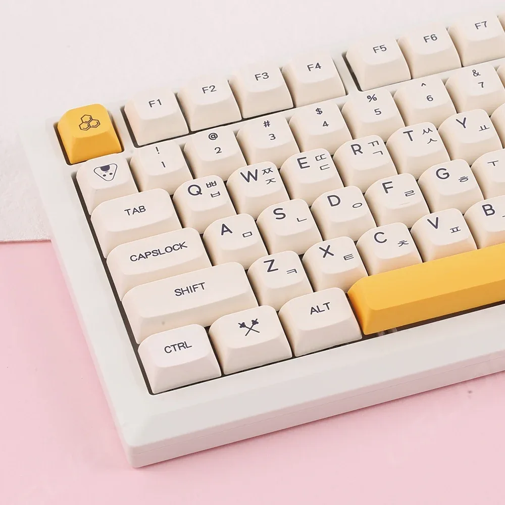 Set de 140 Touches PBT Honey Milk - Profil XDA - Sublimation Thermique pour Clavier Mécanique Cherry MX (Japonais/Coréen) - Image 2
