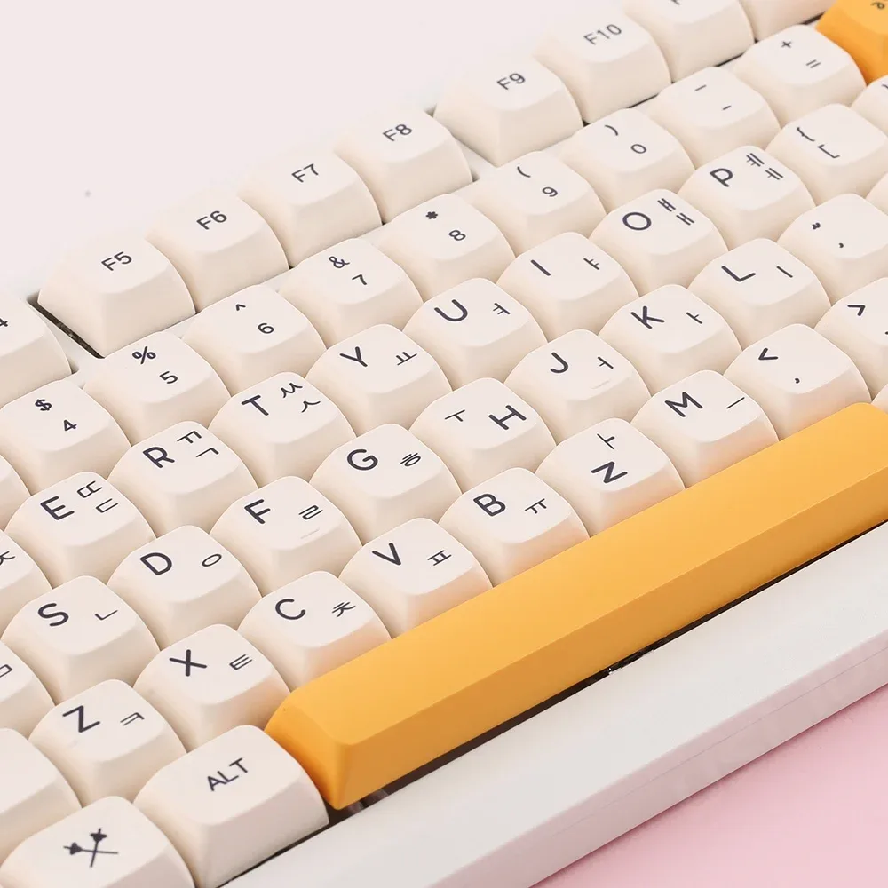 Set de 140 Touches PBT Honey Milk - Profil XDA - Sublimation Thermique pour Clavier Mécanique Cherry MX (Japonais/Coréen) - Image 6