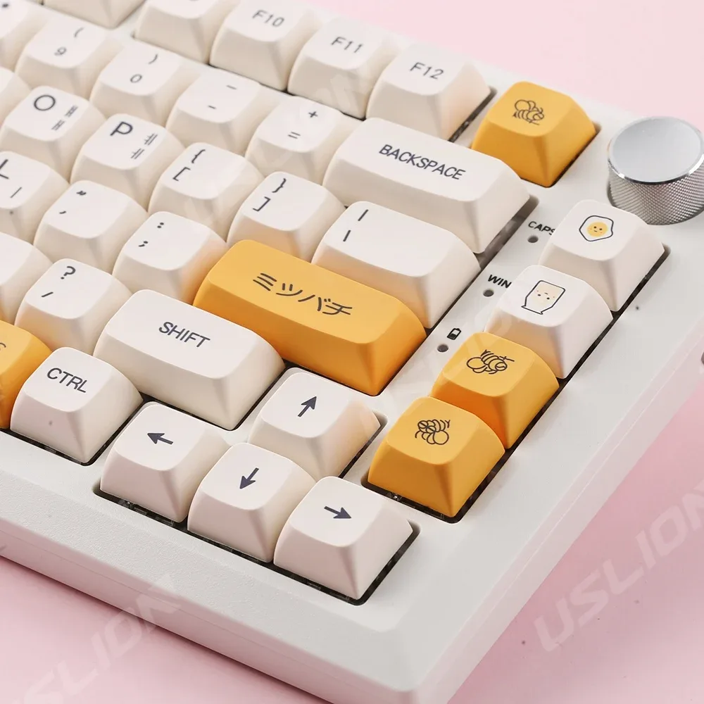 Set de 140 Touches PBT Honey Milk - Profil XDA - Sublimation Thermique pour Clavier Mécanique Cherry MX (Japonais/Coréen) - Image 5