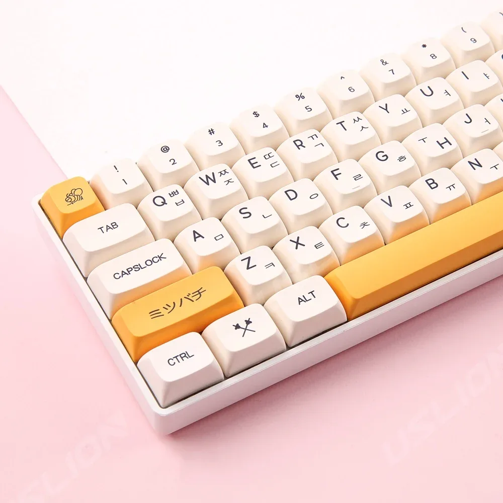 Set de 140 Touches PBT Honey Milk - Profil XDA - Sublimation Thermique pour Clavier Mécanique Cherry MX (Japonais/Coréen) - Image 3
