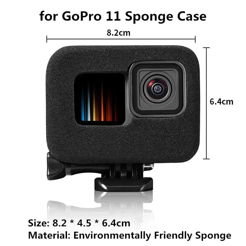 Bonnette anti-vent en mousse pour GoPro Hero 13, 12, 11, 10, 9 et Mini slide 2