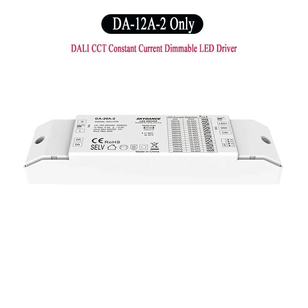 Driver LED DALI DT8 CCT 12W, Alimentation Dimmable DALI-2 PWM slide 7