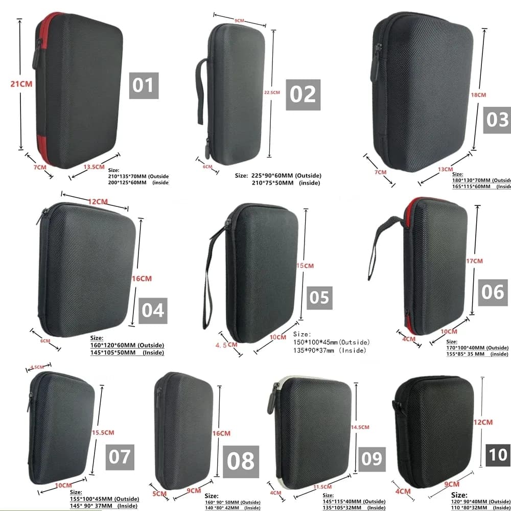 Étui de rangement antichoc OligBox pour multimètre numérique et accessoires électroniques - Image 1