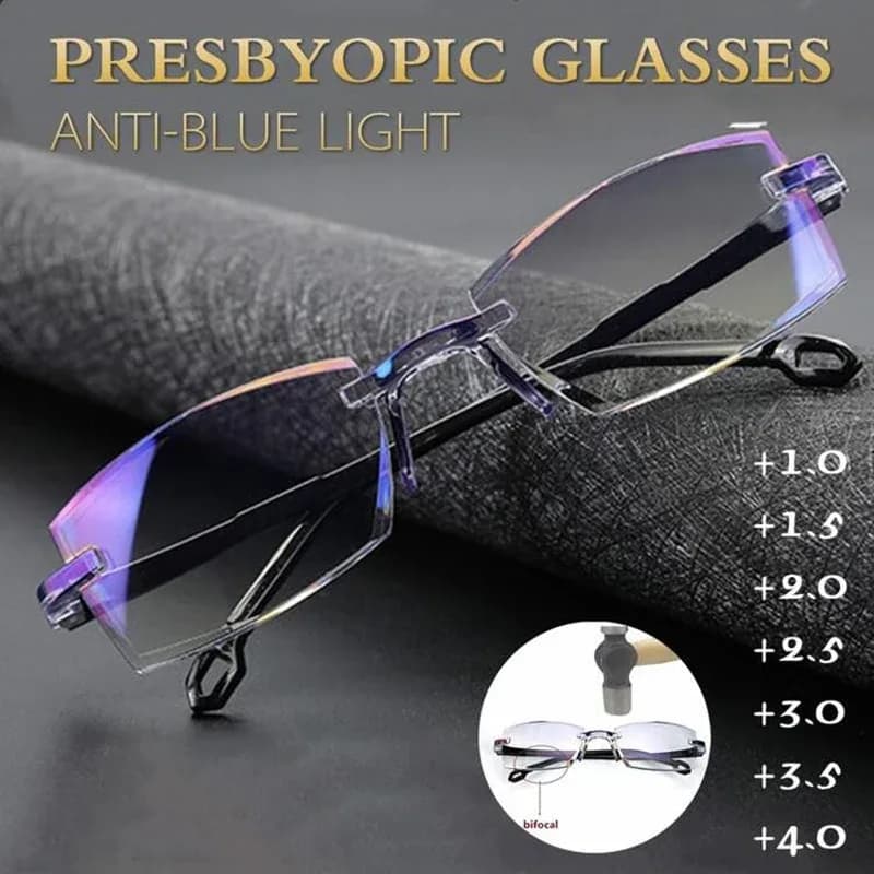 Lunettes de lecture progressives anti-lumière bleue haute résistance