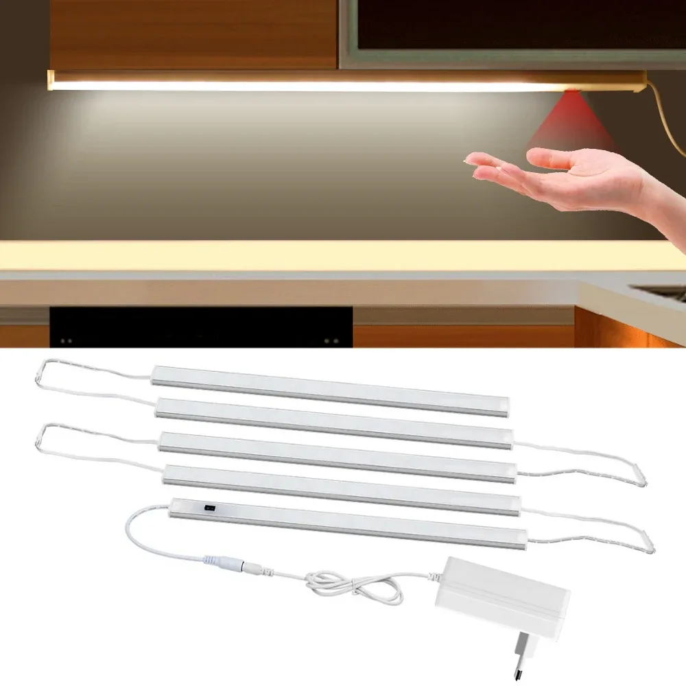 Réglette LED avec capteur de mouvement à balayage manuel pour cuisine et placards - Image 1