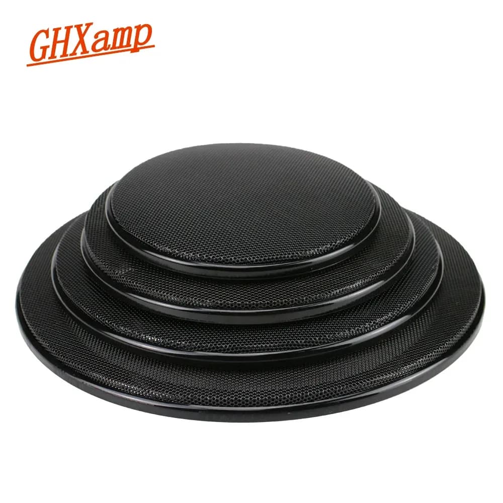 Grille de protection GHXAMP en maille noire pour haut-parleur et caisson de basses - 4, 5 et 6,5 pouces