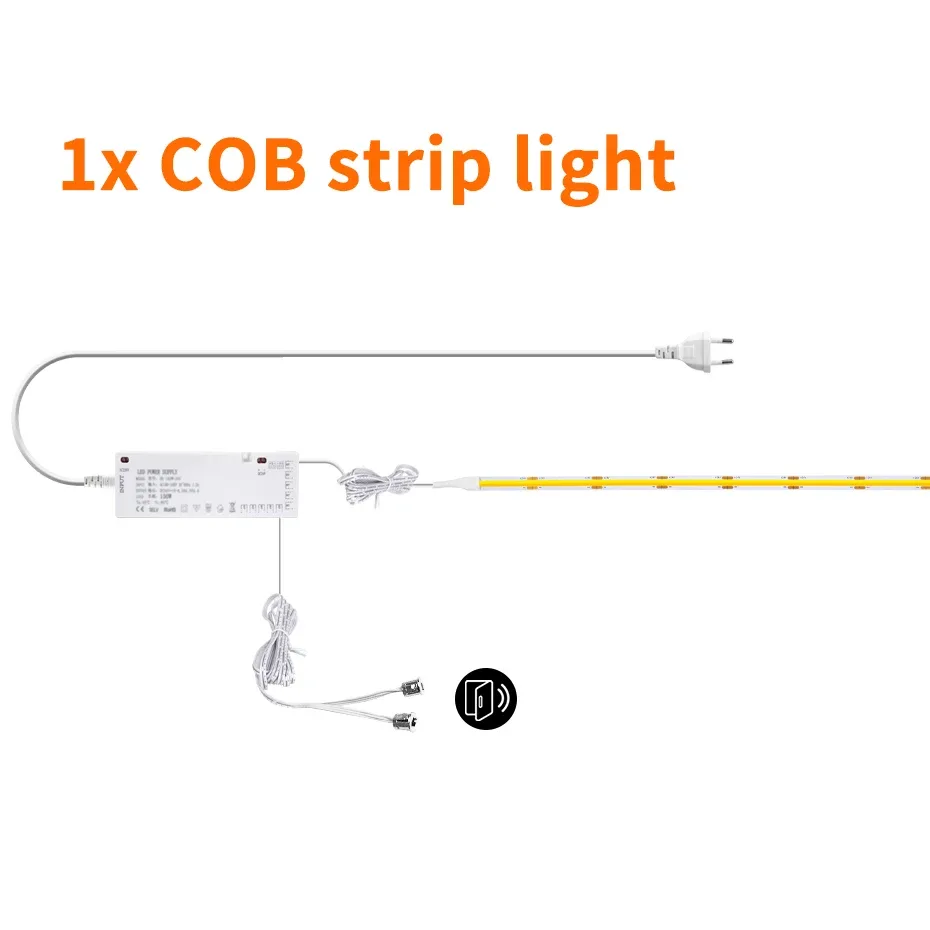 Kit de rubans LED COB 24V avec capteur de double porte pour armoires et vitrines slide 9