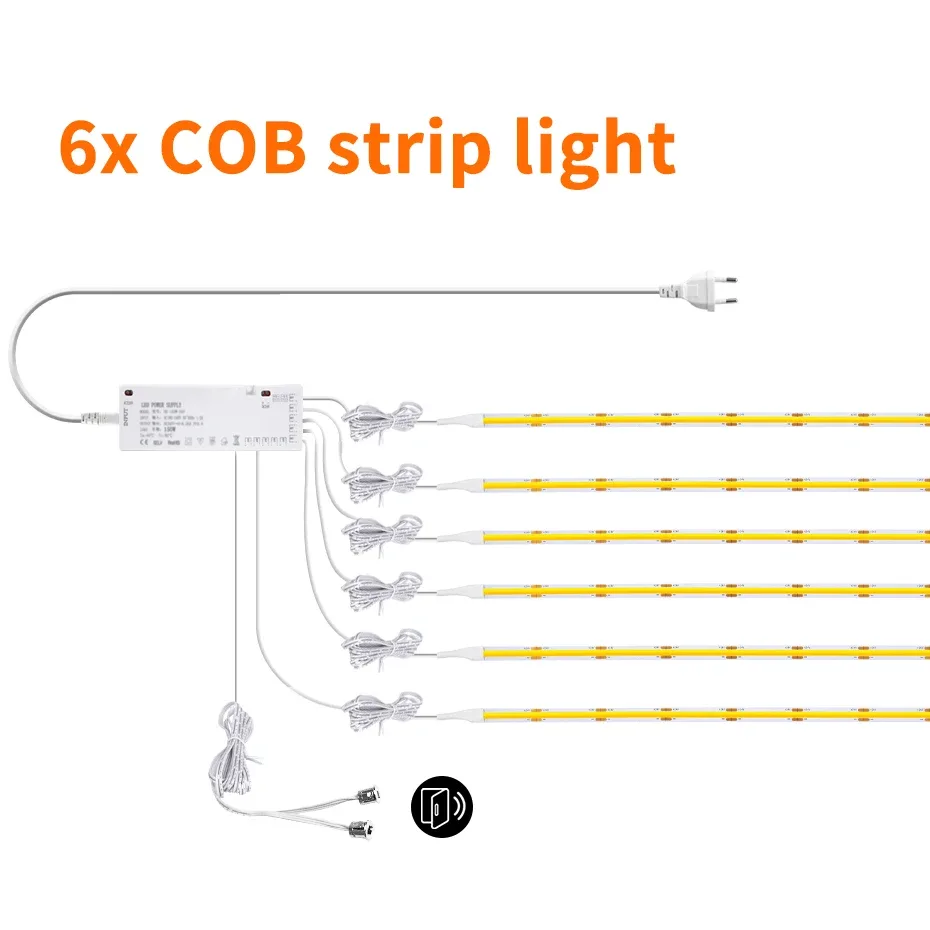 Kit de rubans LED COB 24V avec capteur de double porte pour armoires et vitrines slide 10