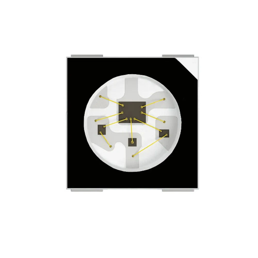 Lot de 10 à 1000 Puces LED WS2812B 5050 RGB Adressables Individuellement, DC5V, PCB Noir/Blanc - Image 2