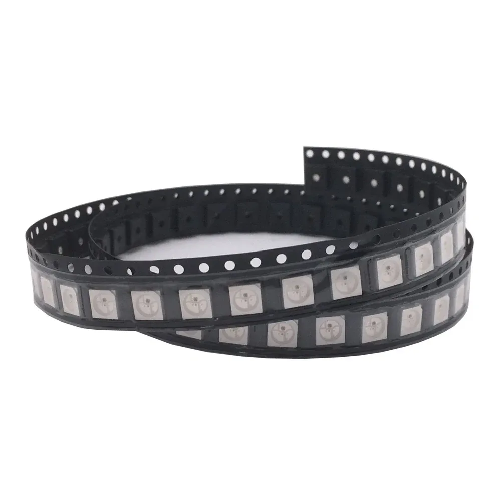 Lot de 10 à 1000 Puces LED WS2812B 5050 RGB Adressables Individuellement, DC5V, PCB Noir/Blanc - Image 4