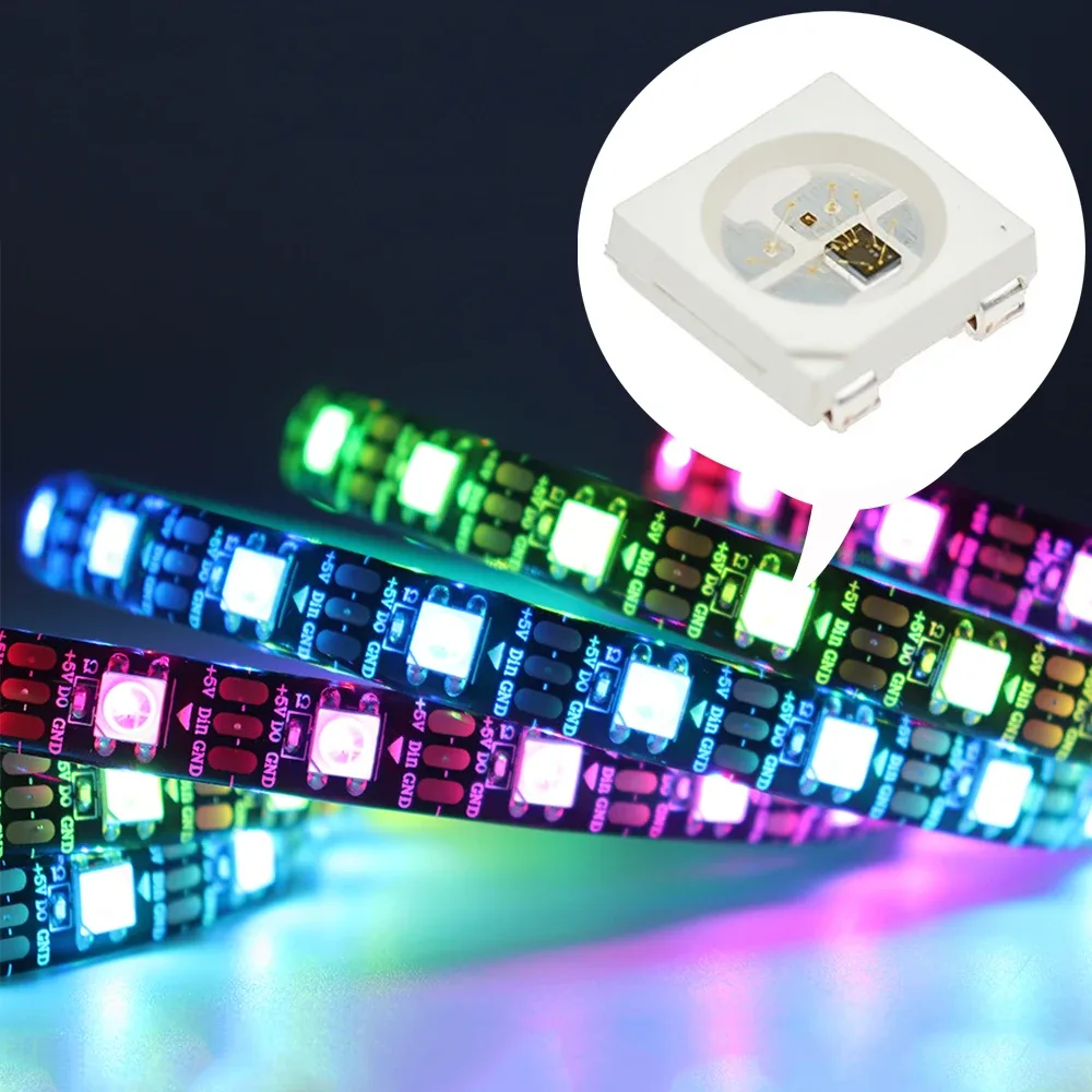 Lot de 10 à 1000 Puces LED WS2812B 5050 RGB Adressables Individuellement, DC5V, PCB Noir/Blanc - Image 6
