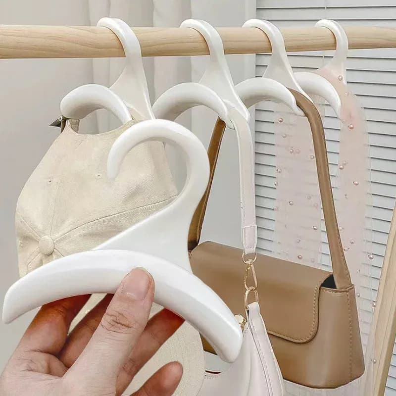 Lot de 6 supports de rangement arqués pour sacs à main et accessoires