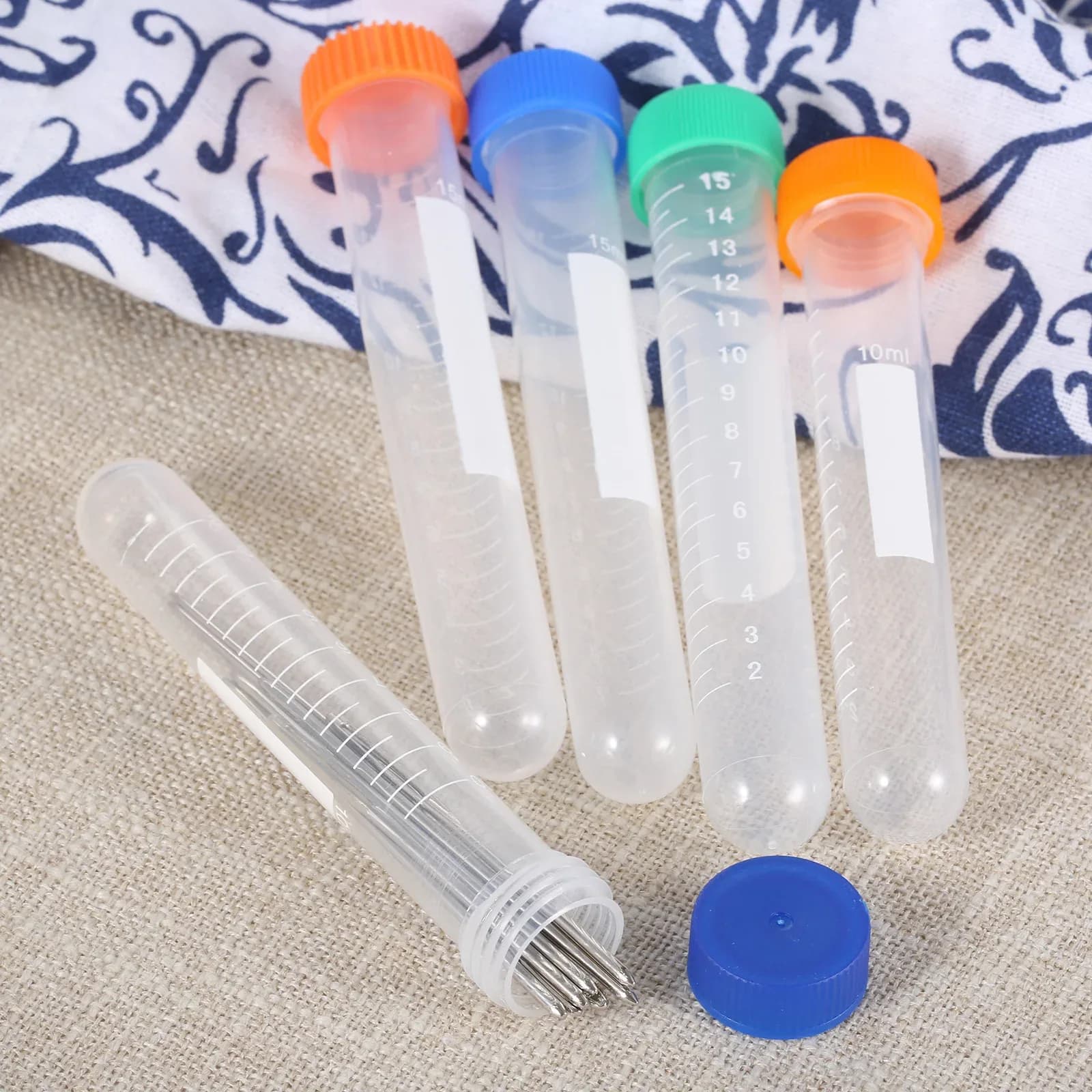 Lot de 5 flacons de rangement transparents pour broderie et couture
