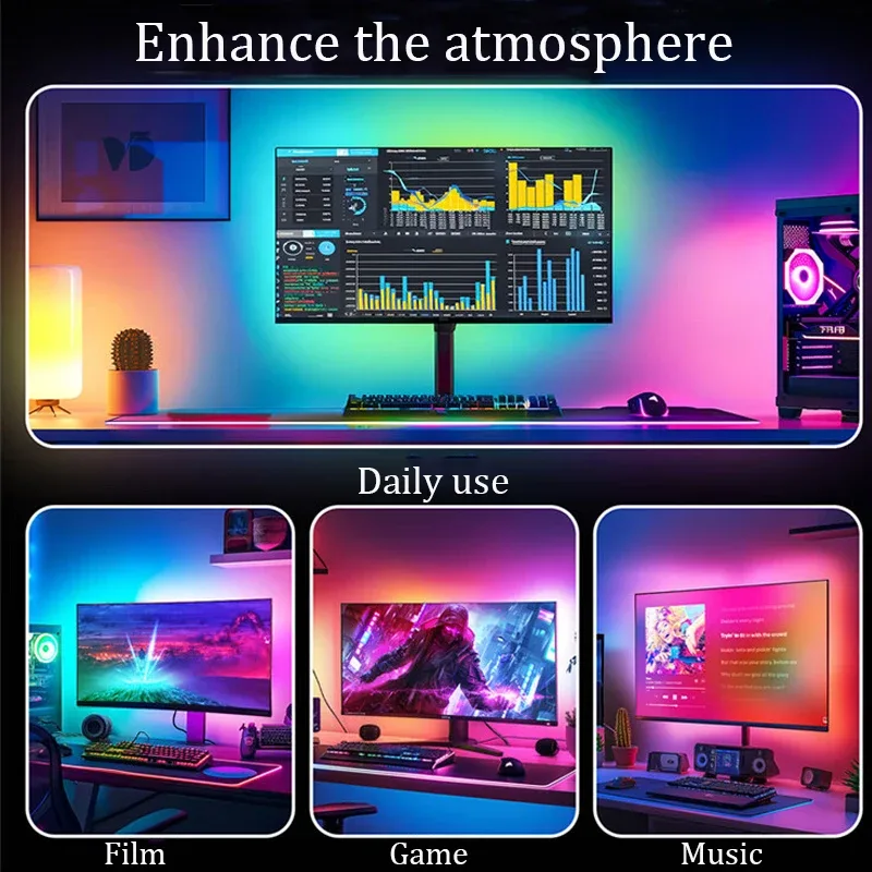 Rétroéclairage LED RGB pour écran PC avec synchronisation intelligente - Image 2