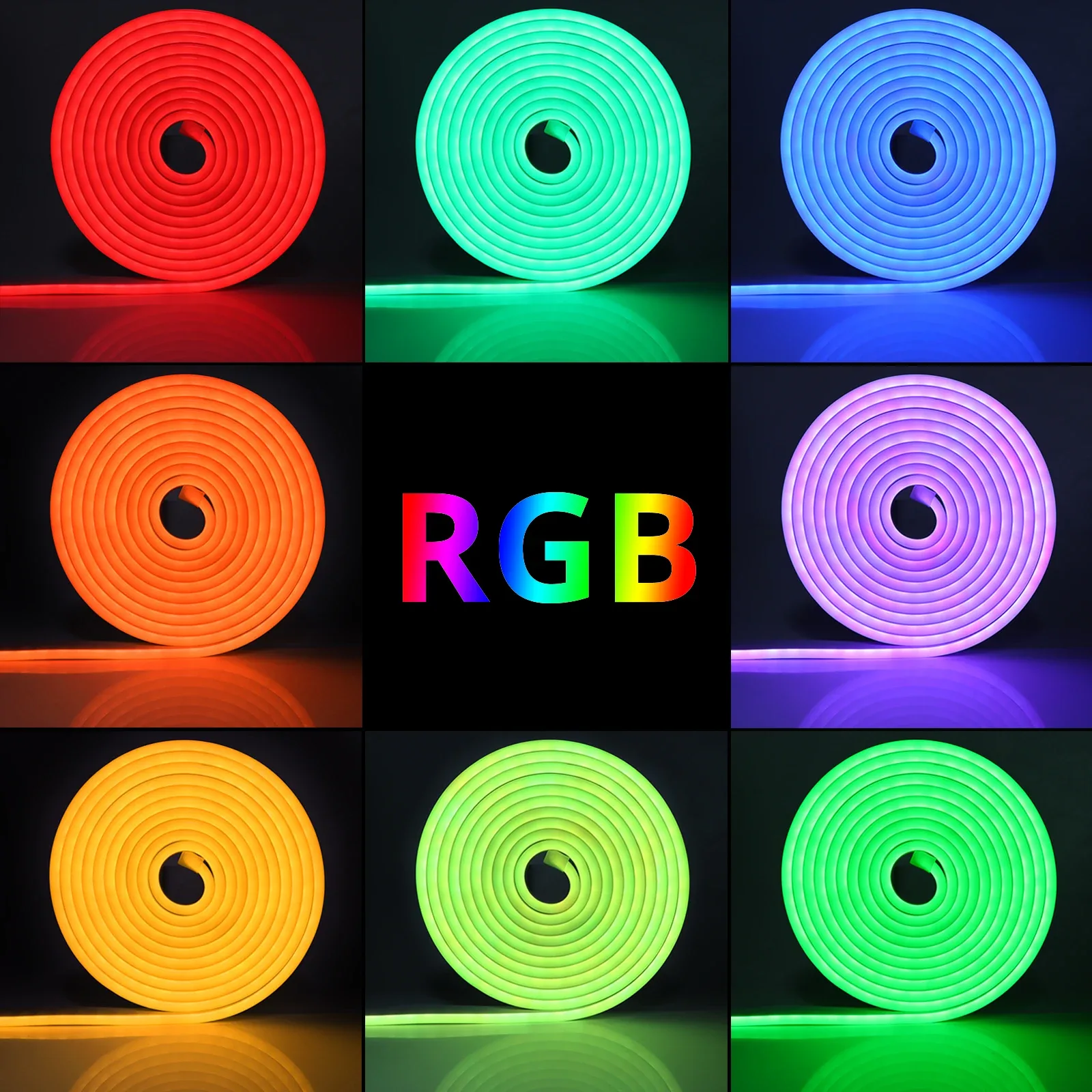 Ruban LED Néon Connecté RGB WiFi (12V-24V) avec Prise UE - Compatible Tuya & Smart Life slide 3
