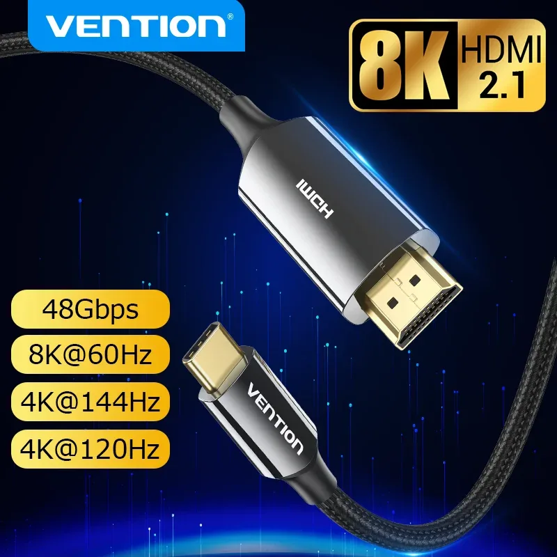 Câble USB-C vers HDMI 8K Vention - Adaptateur Thunderbolt 3 - Image 1