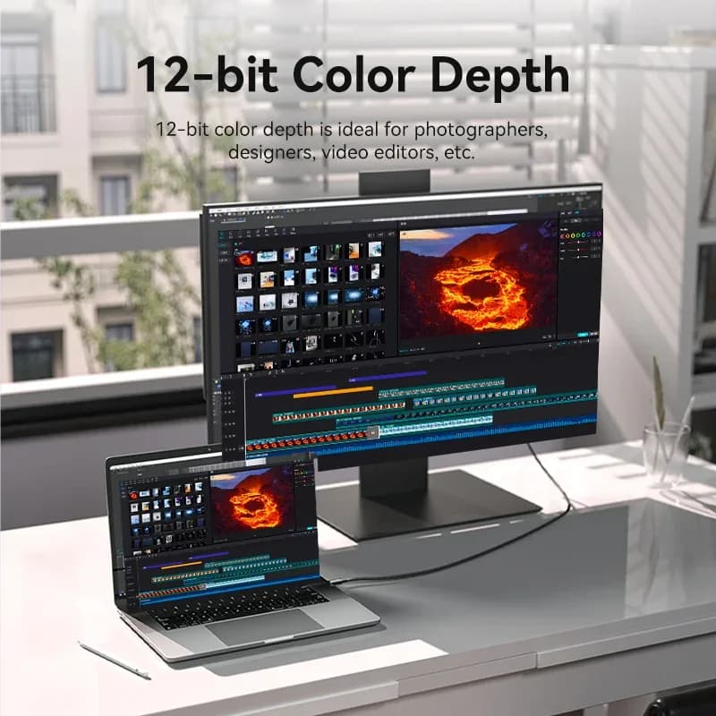 Câble USB-C vers HDMI 8K Vention - Adaptateur Thunderbolt 3 - Image 4