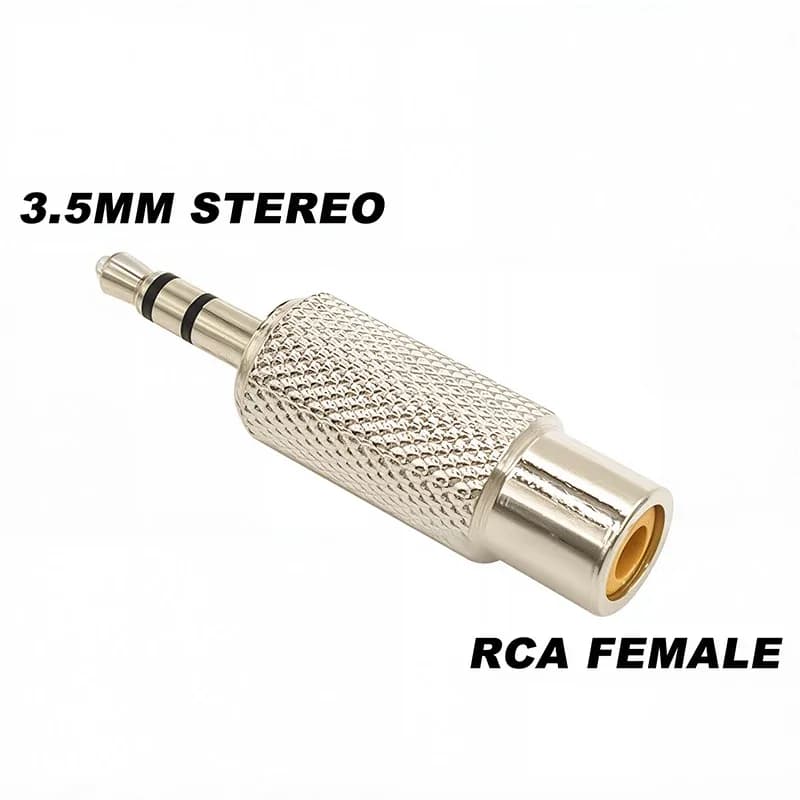 Lot de 5 adaptateurs audio Jack 6,35 mm mâle vers 3,5 mm femelle slide 26