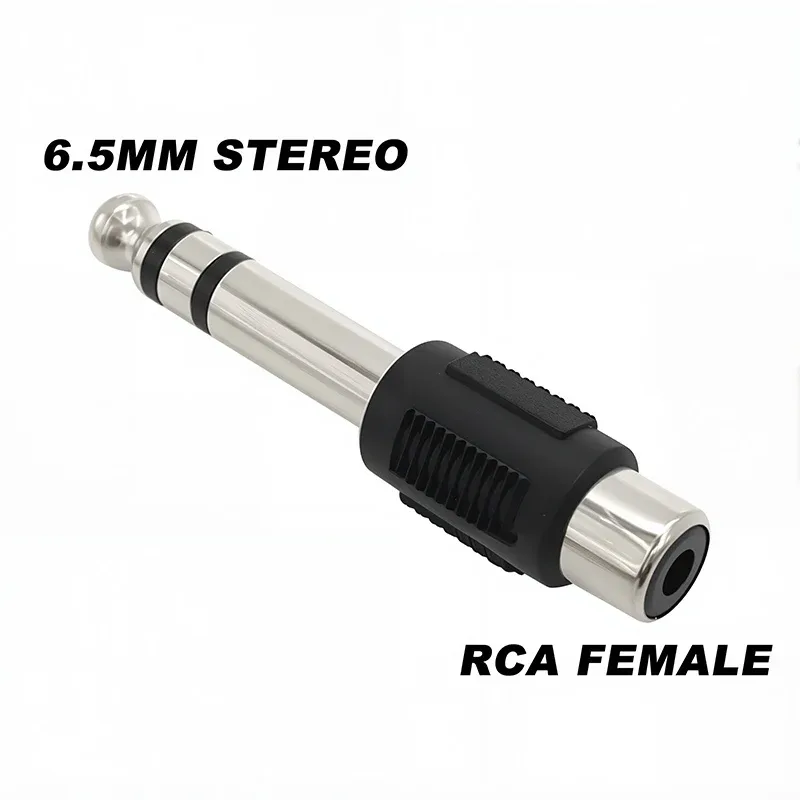 Lot de 5 adaptateurs audio Jack 6,35 mm mâle vers 3,5 mm femelle slide 24