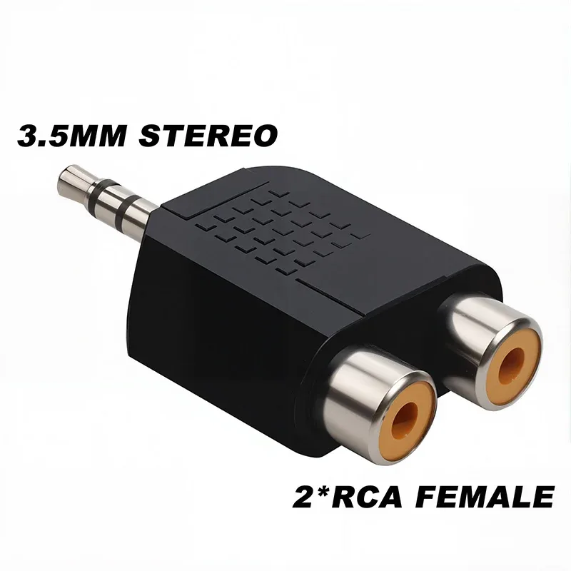 Lot de 5 adaptateurs audio Jack 6,35 mm mâle vers 3,5 mm femelle slide 11