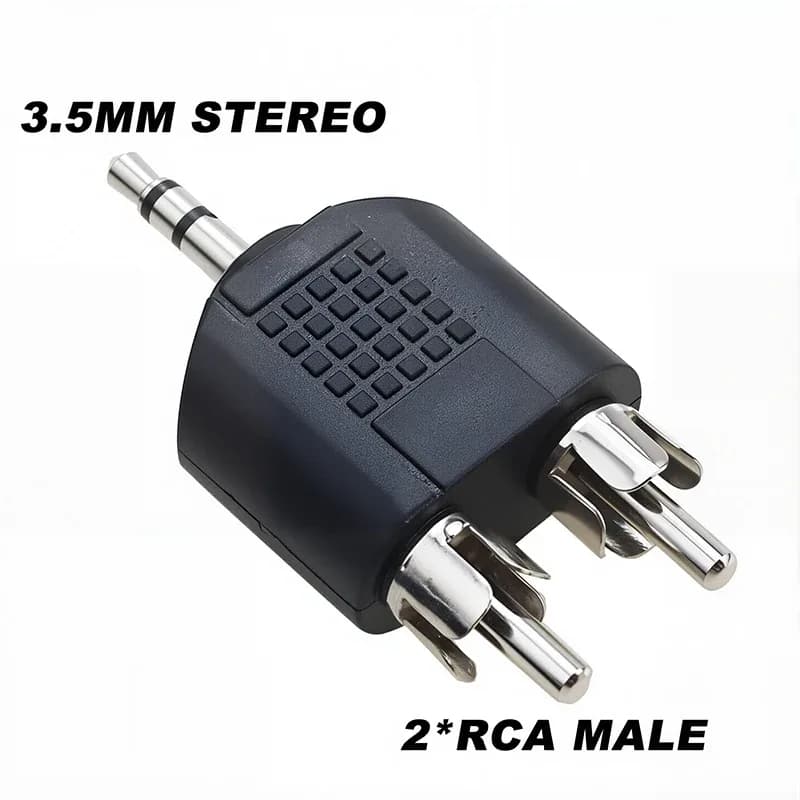 Lot de 5 adaptateurs audio Jack 6,35 mm mâle vers 3,5 mm femelle slide 12