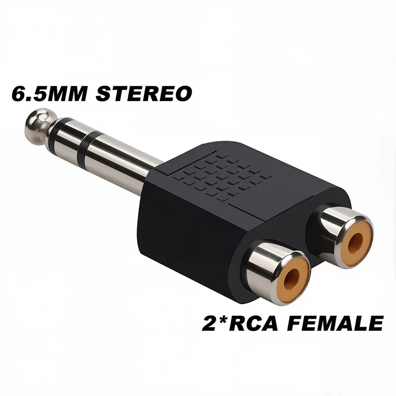 Lot de 5 adaptateurs audio Jack 6,35 mm mâle vers 3,5 mm femelle slide 10