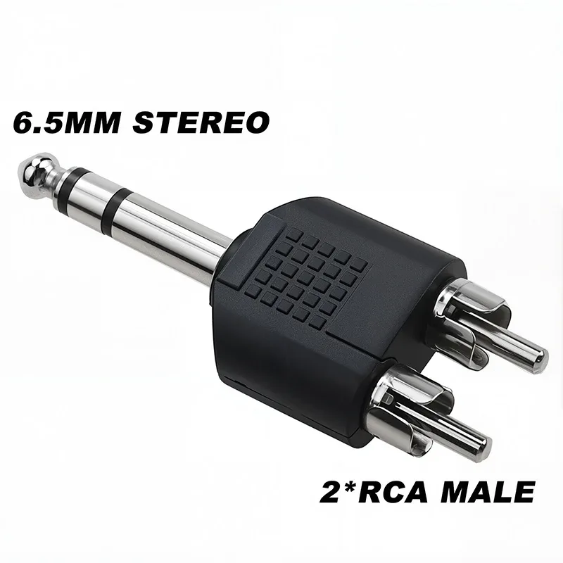 Lot de 5 adaptateurs audio Jack 6,35 mm mâle vers 3,5 mm femelle slide 8