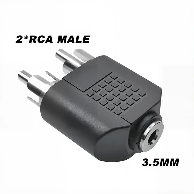 Lot de 5 adaptateurs audio Jack 6,35 mm mâle vers 3,5 mm femelle slide 15