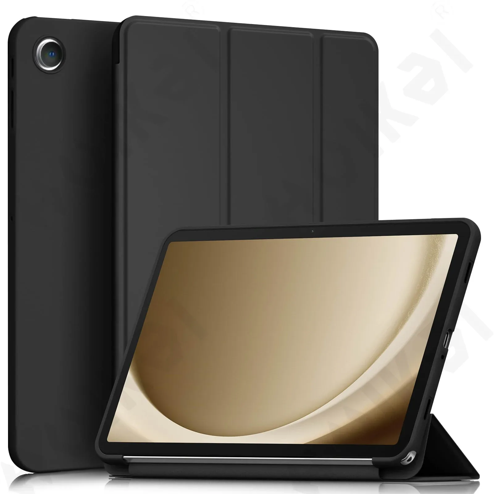 Coque Ultra-fine Translucide pour Samsung Galaxy Tab A11 / S11 / S10 FE Plus avec Support Pliable et Veille/Réveil Automatique