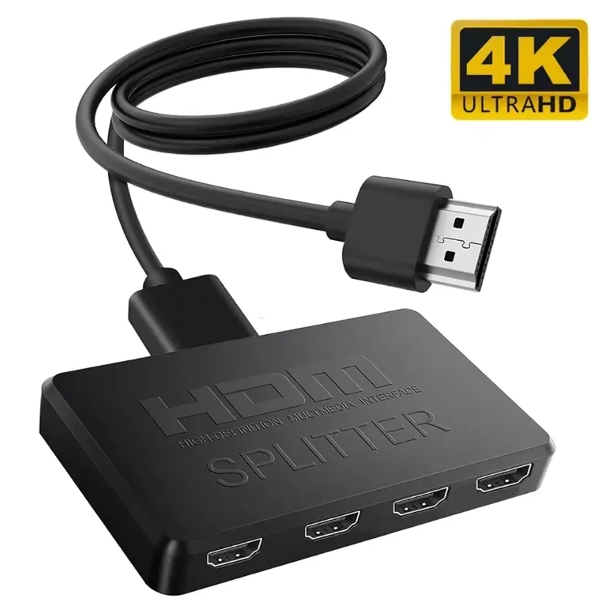 Répartiteur HDMI 4K - 1 entrée vers 4 sorties avec synchronisation audio - Image 1