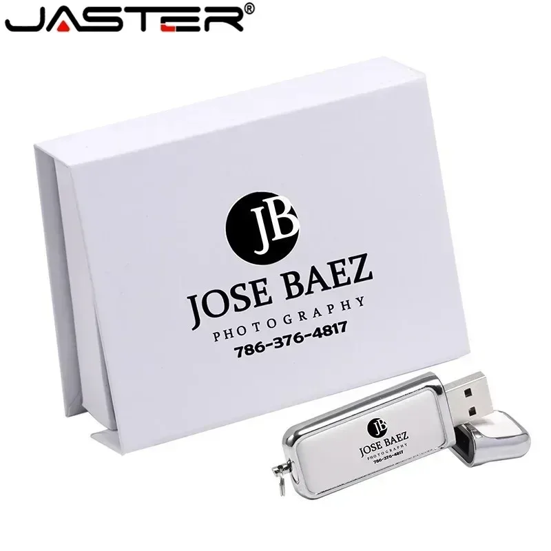 Clé USB 2.0 JASTER en cuir personnalisable avec impression de logo en couleur slide 3