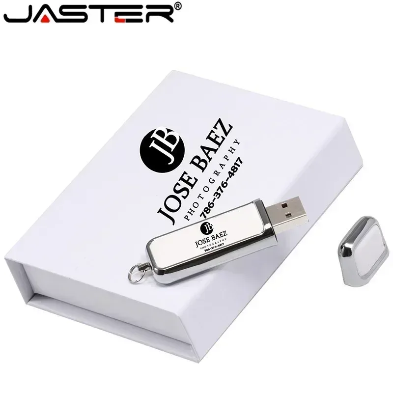 Clé USB 2.0 JASTER en cuir personnalisable avec impression de logo en couleur slide 2