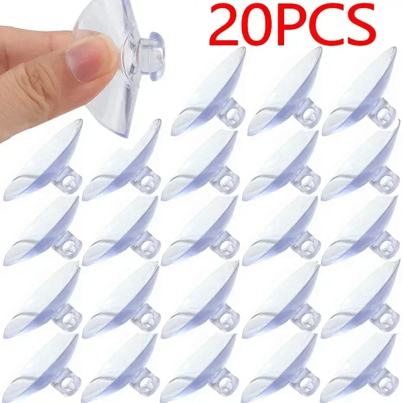Ventouses Transparentes à Tête de Champignon pour Vitres et Salle de Bain