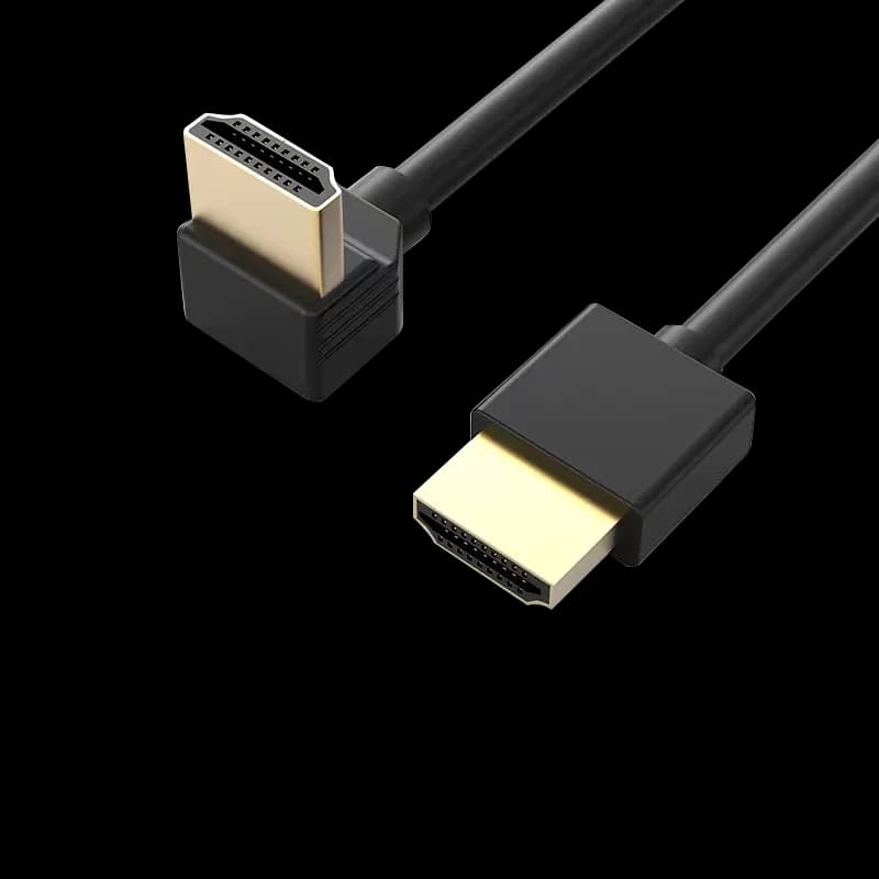 Câble HDMI 2.0 4K UHD Canfon - Coudé à 90° - 18 Gbit/s - 60 Hz - Image 2