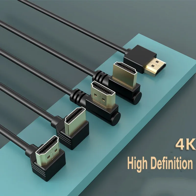 Câble HDMI 2.0 4K UHD Canfon - Coudé à 90° - 18 Gbit/s - 60 Hz - Image 1