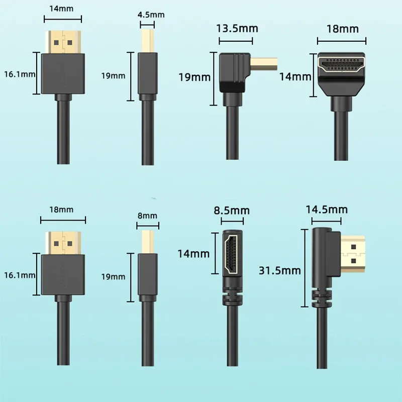 Câble HDMI 2.0 4K UHD Canfon - Coudé à 90° - 18 Gbit/s - 60 Hz - Image 5