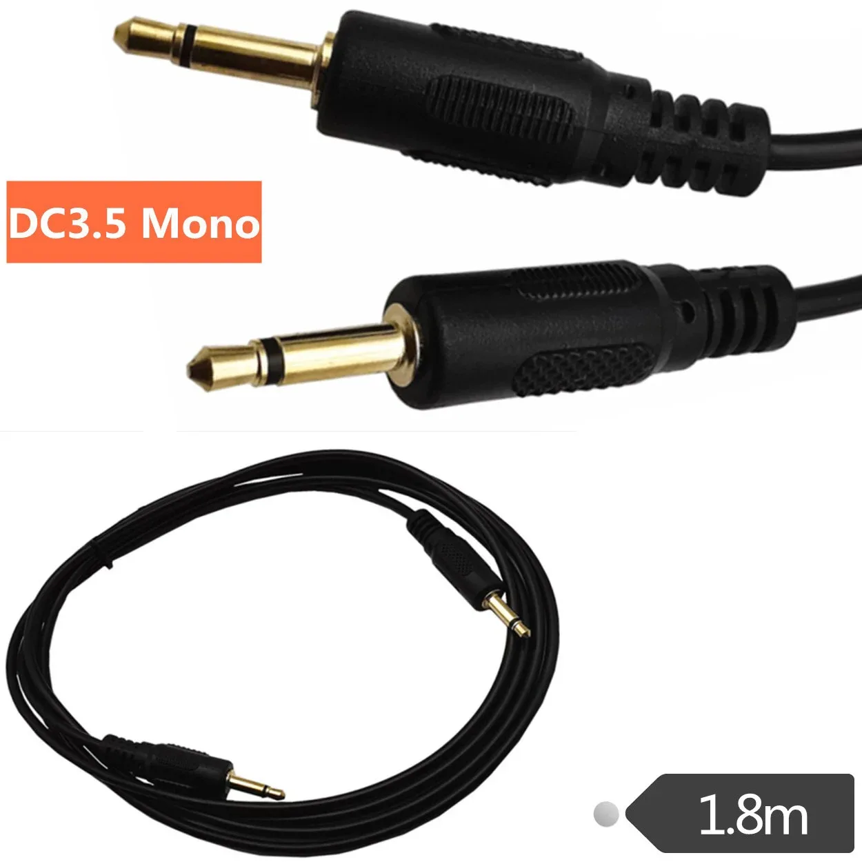 Câble d'extension Jack 3,5 mm Mono (TS) pour déclencheur 12V et récepteur IR - 1,8 m - Image 2