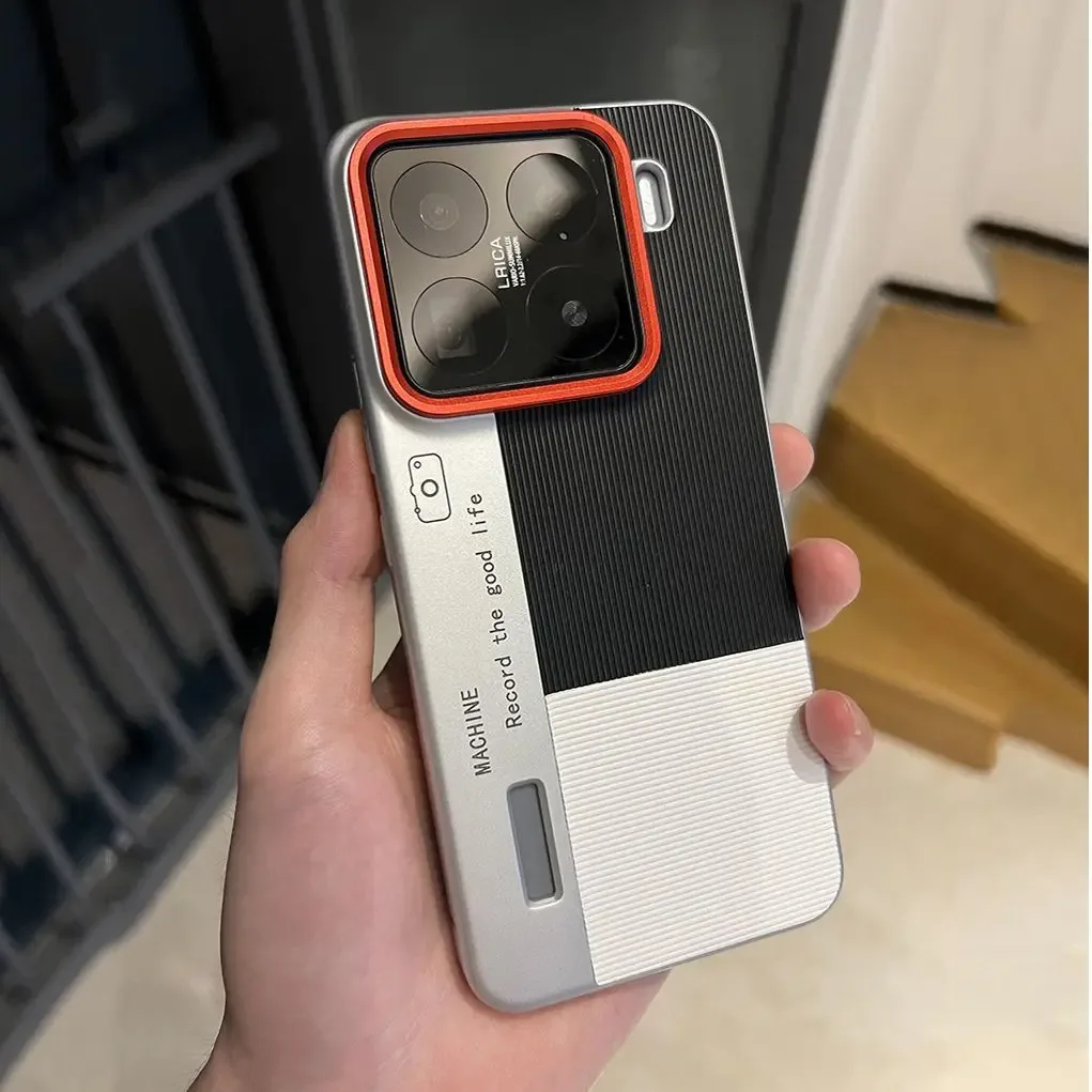 Coque en cuir tricolore pour Xiaomi 15 / 14 Pro - Design appareil photo - Antichoc slide 10