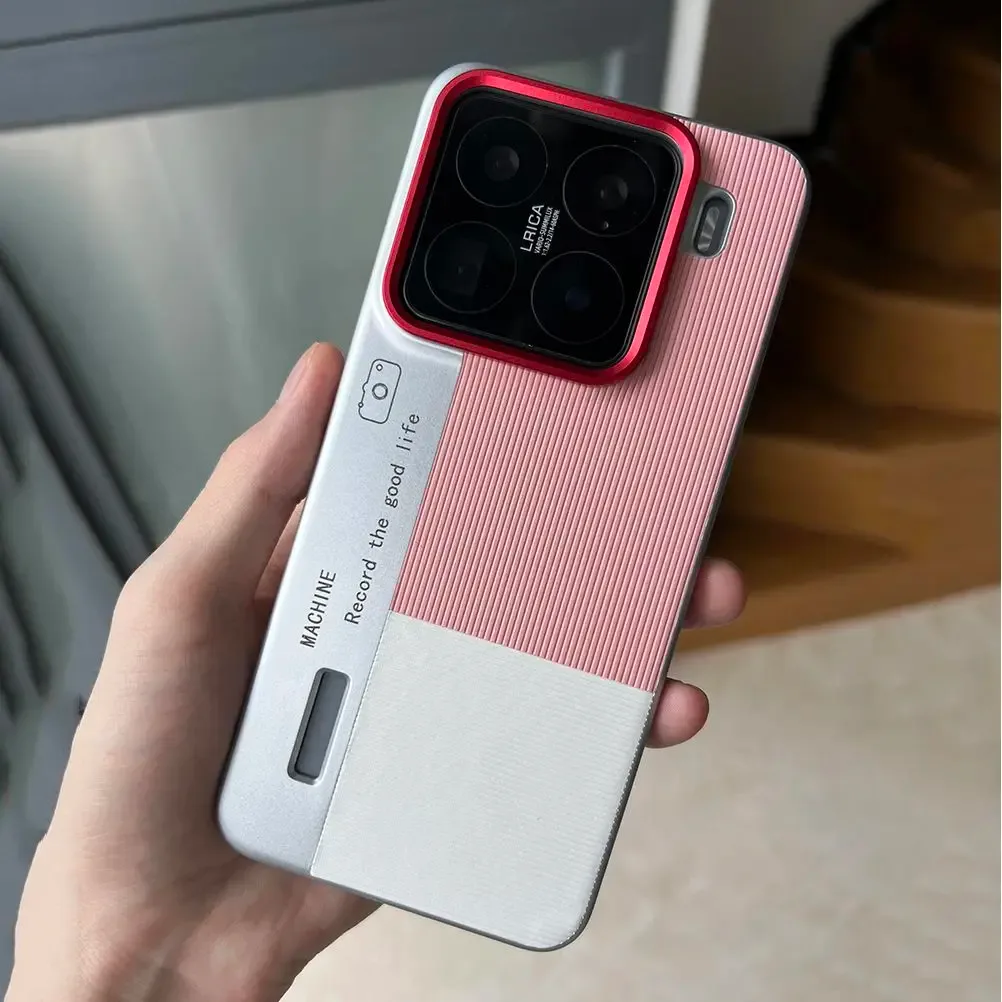 Coque en cuir tricolore pour Xiaomi 15 / 14 Pro - Design appareil photo - Antichoc slide 8