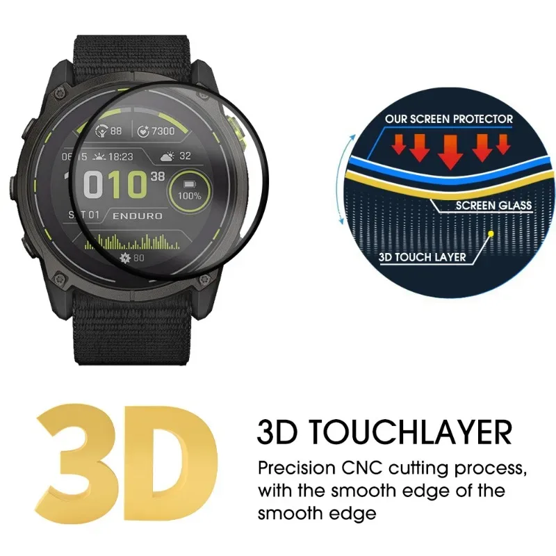 Protection d'écran en verre trempé pour Garmin Enduro 3 slide 3