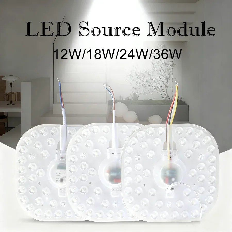Module LED magnétique haute luminosité pour plafonnier carré, 220V (12W-36W) - Image 1